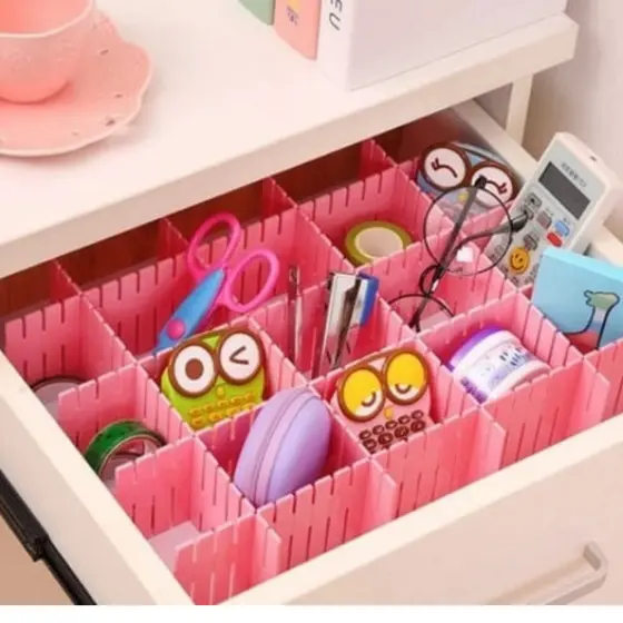 Organizador De Gaveta Meias Cueca Talheres Multiuso 30 Tiras Organizadores organizador  calcinhas