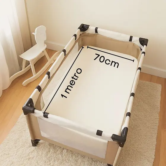 Colchonete Infantil para Berço Desmontável 100x70x4cm com Capa Removível