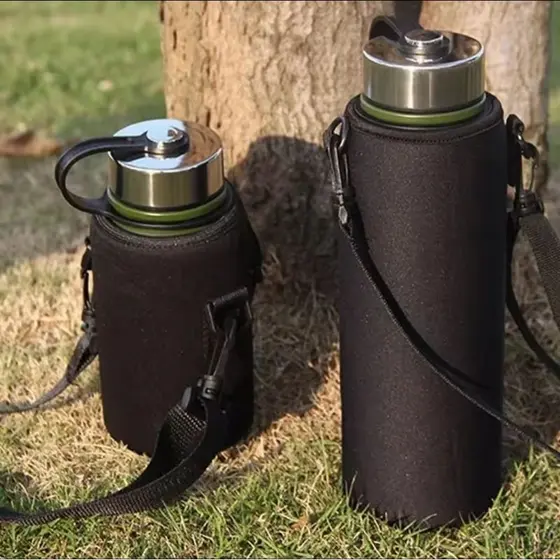 550ML/1000ML/1500ML Estojo para Garrafa de Água Esportiva Bolsa Isolada de Neoprene Suporte de Manga Capa para garrafa