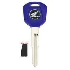 Chave Moto Honda Azul + Chip Hornet Cb600 Cb1000