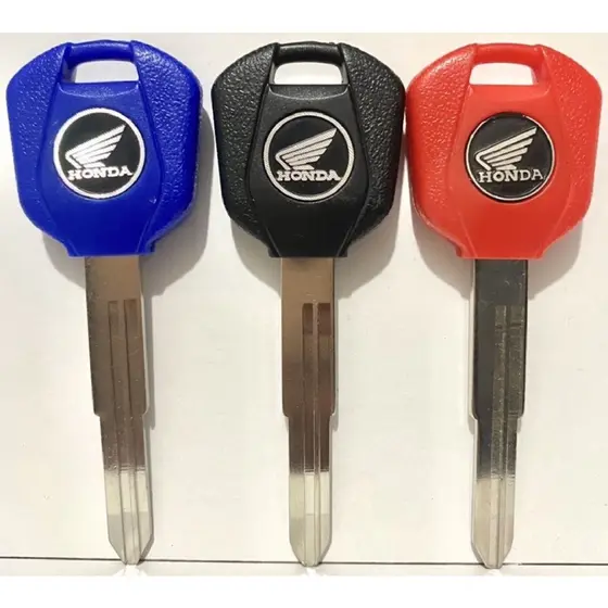 3 x Chaves virgem Honda, lâmina prata, diferenciada, para todas as motos Honda