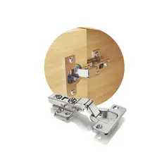 kit c/ 10  Dobradiça com amortecedor RETA E CURVA  Pressão 35mm para armários e  móveis.