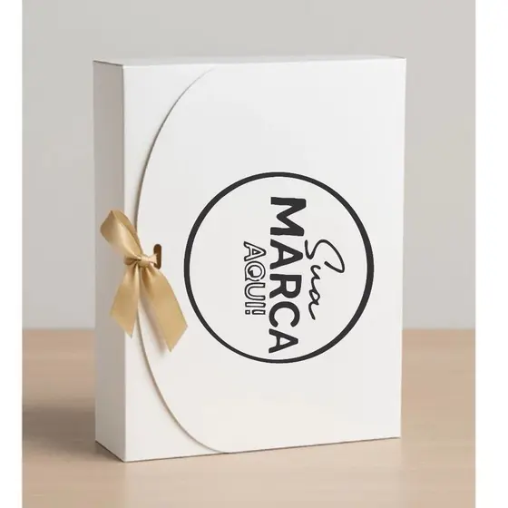 CAIXA PERSONALIZADA 50 unidades TANANHO 19X18X5CM branca ou parda
