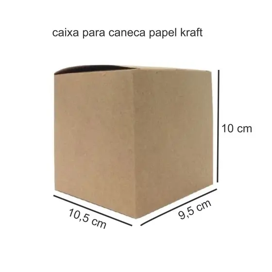 50 unidades de Caixinha Para Caneca papel Kraft