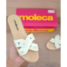 Chinelo Rasteirinha Feminina Moleca Slide com Strass 5452.256