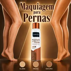 Maquiagem Para Pernas Em Spray Above Meia Calça Em Spray Resitente À Água Cobertura Uniforme 150ml