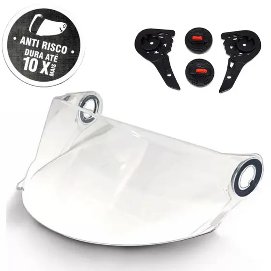 TSF | Viseira antirisco Cristal FW3 GT GT2 GT5 + Reparo lateral completo