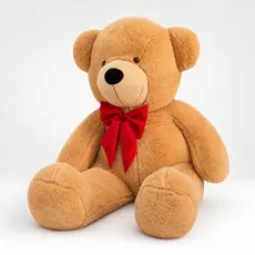 Urso Gigante Pelúcia Grande Teddy 90cm Com Laço Romântico Macio Fofinho Ideal Para Presentear