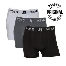 Kit 3 Cueca Boxer Masculino Polo Wear Cuecas Box Adulto Sem Costura Original
