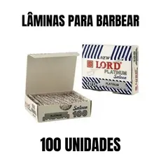 Lord Saloon 100 Meia Lâminas de Barbear Platinum Profissional Original Alta Qualidade