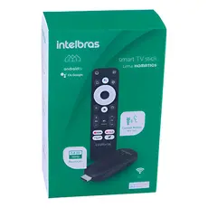 Smart Tv Stick Full Hd Intelbras Controle Remoto Comando Voz
