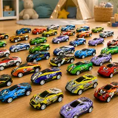 Carro 12 Carrinhos De Ferro Brinquedo Infantil Colorido Para Crianças Carro De Brinquedo