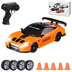 Carrinho Drift Controle Remoto Brinquedo Menino Farol Funcional Infantil + Acessórios Presente Natal