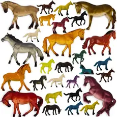 Kit Cavalos De Brinquedo Miniatura Fazenda Infantil Animais Estábulo