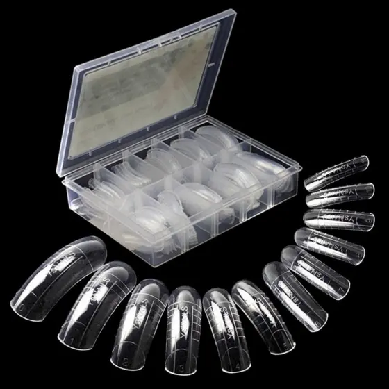 100 Moldes F1 Unhas Tips Reutilizável Porcelana Dual Form padrão