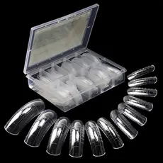 100 Moldes F1 Unhas Tips Reutilizável Porcelana Dual Form padrão