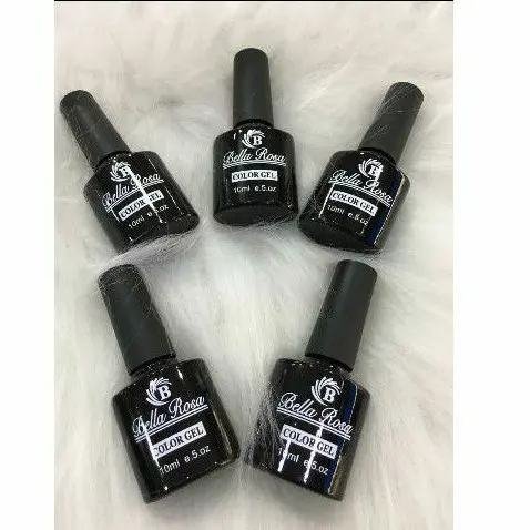 Esmalte em Gel cor preto Uv Led 10ml Secagem na cabine atacado Preto