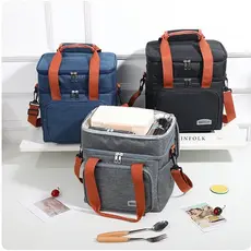 Bolsa Térmica Expansível Dupla Brivilas Multiuso Com Alças Para Marmita Unissex Portátil Piquenique Trabalho Acampamento