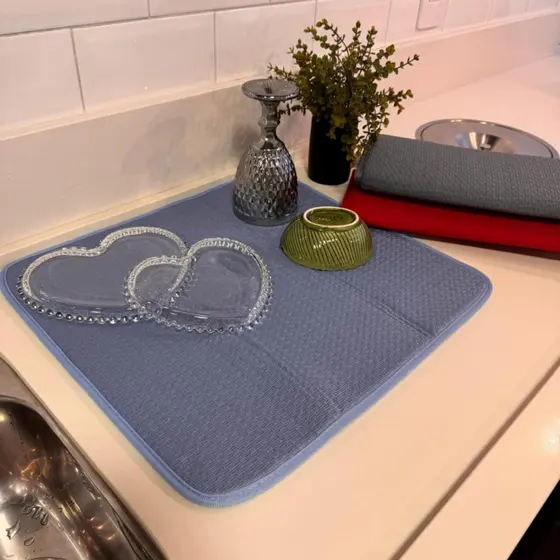 Tapete Seca Louça 40x45cm Absorção Máxima e Organização para Sua Cozinha