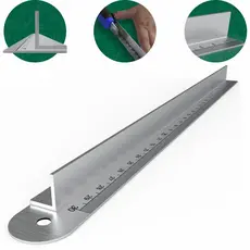 Régua de Metal Com Proteção Para Dedos 30cm Aço Inoxidável