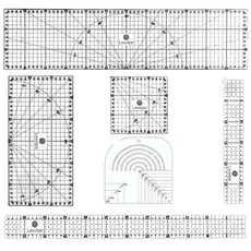 Kit Réguas 15x60 15x30 5x60 5x30 15x15 caixa de leite Patchwork