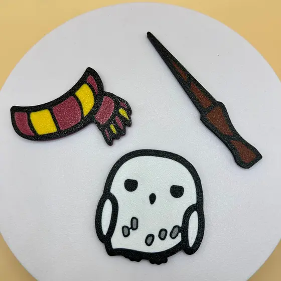 Ímãs Harry Potter! KIT 3 IMÃS ESTILO HARRY POTTER - VARINHA + CACHECOL + EDWIGES