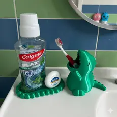 Porta-Escovas de dente T-Rex - A hora da escovação muito mais divertida e organizada