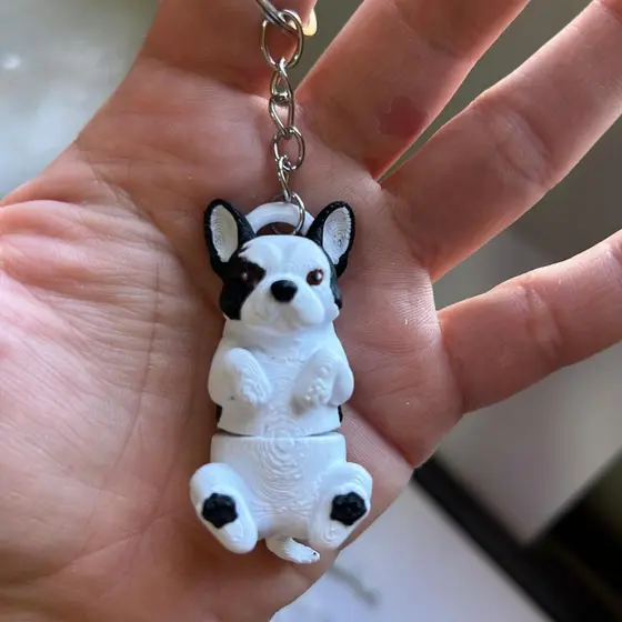 Chaveiro Bulldog Francês – Cachorrinho - Presente Criativo para Bolsa, Mochila e Chaves
