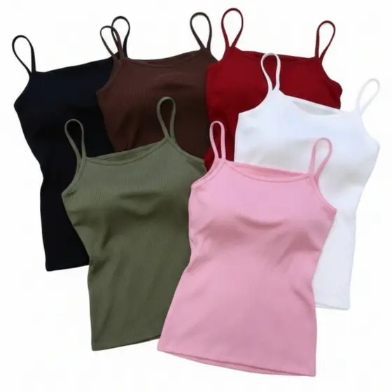 Blusa Blusinha Feminina Alcinha Fina Com Bojo Regatinha Moda Feminina Super Fashion