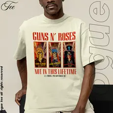 Camiseta Basica e OVERSIZED Not In This Lifetime Guns N' Roses Skull Members