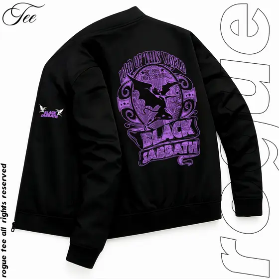 Jaqueta Esportiva Masculina Bomber Black Sabbath He's Your Confessor Now Rock Band Gym