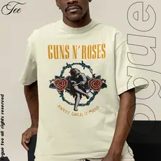 Camiseta Basica e OVERSIZED Sweet Child O' Mine Guns N' Roses Musica Álbum Tee