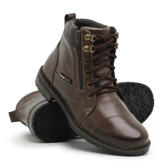 Botina Bota Masculina Couro Legítimo Macio Elegante