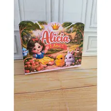 Sacola Personalizada Branca de Neve Baby 20x15x7 (PEGUE E MONTE) ENVIO RÁPIDO