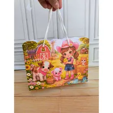 Sacola Personalizada Fazendinha Manino /Menina 20x15x7 (PEGUE E MONTE) ENVIO RÁPIDO