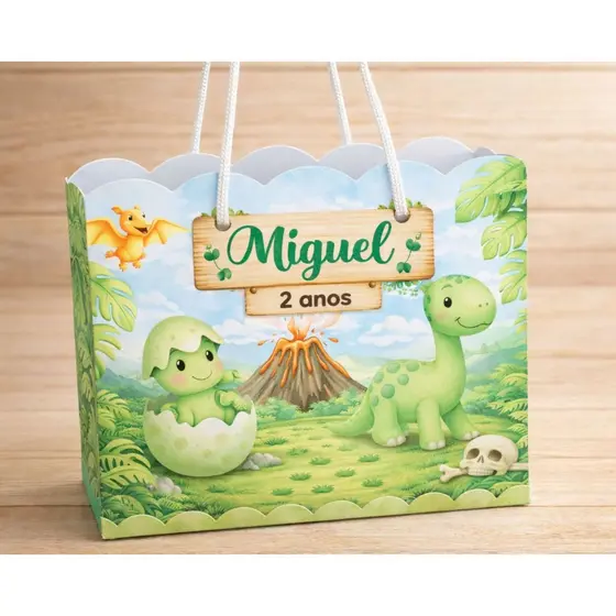 10 Sacolas dino baby/ dinossauro, dino baby Pegue e Monte