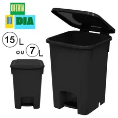 Lixeira Plastica Com Tampa e Pedal 7,5 ou 15 Litros Cozinha Banheiro