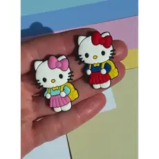 Aplique Emborrachado Infantil Gatinha Kitty Escolar Laços Tiaras Prendedores Artesanato DIY