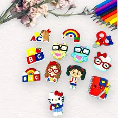 12 Aplique Emborrachado Infantil Escolar Laços Tiaras Prendedores Artesanato DIY