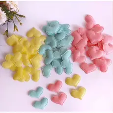 25/30 Unidades Coração Tecido Gliter Candy Color  Laços Tiaras