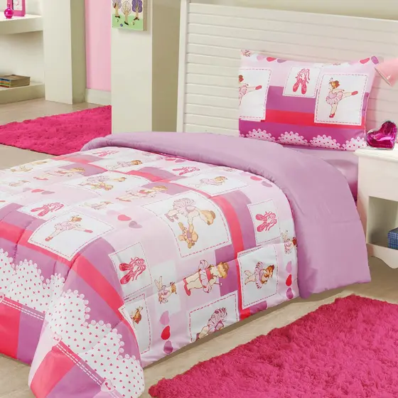 Edredom Infantil Solteiro Dupla Face1 Peça Várias Estampas Para Menino e Menina