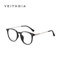 VEITHDIA New Ultra light TR90 + ALLOY Armação De Óculos Adequada Tanto Para Homens Quanto Mulheres Quadrados Anti-Luz Azul B5323