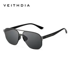 VEITHDIA Óculos De Sol Clássicos Para Aviador Masculino E Feminino TR + Metal Armação De nylon Polarizado anti UV 8221