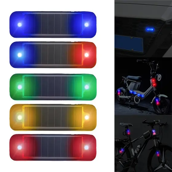 【 NEW-br 】 Solar-Alarme De Carro Alimentado Com Luz LED Intermitente E Sinal Anti-Roubo Falso