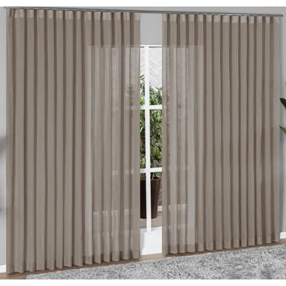 Cortina Gaze de Linho 6,00 m x 2,50 m Trilho Suiço Para Sala e Escritorio e Quarto ou Decoraçao