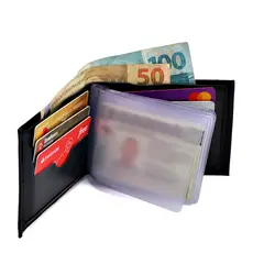 Carteira Masculina Islim Couro Ecológico Barata PRETA