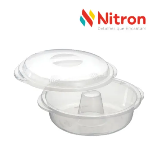 Forma De Pudim Para Microondas Com Tampa Nitron