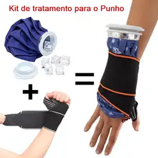 Munhequeira + Saco de Gelo Alívio da Dor Munhequeira de Compressão Ortopédica Ajustável