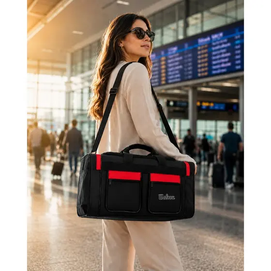 Bolsa Mala de Viagem Grande Capacidade 55L Academia Multifuncional Reforçada Alça de Ombro Welcon Pronta Entrega
