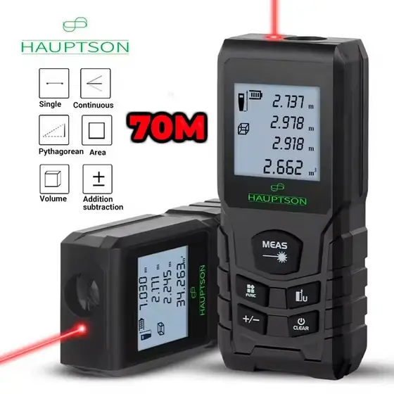 Trena Laser 70 metros Hauptson Digital De Alta Precisão Profissional